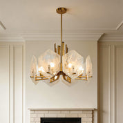 Leandros - Gold Geometric Glass Chandelier