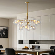 Cassia - Solid Copper Glass Ball Chandelier