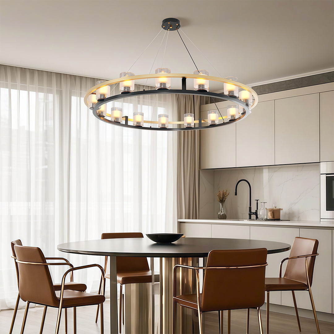 Agathon - Copper and Glass Chandelier