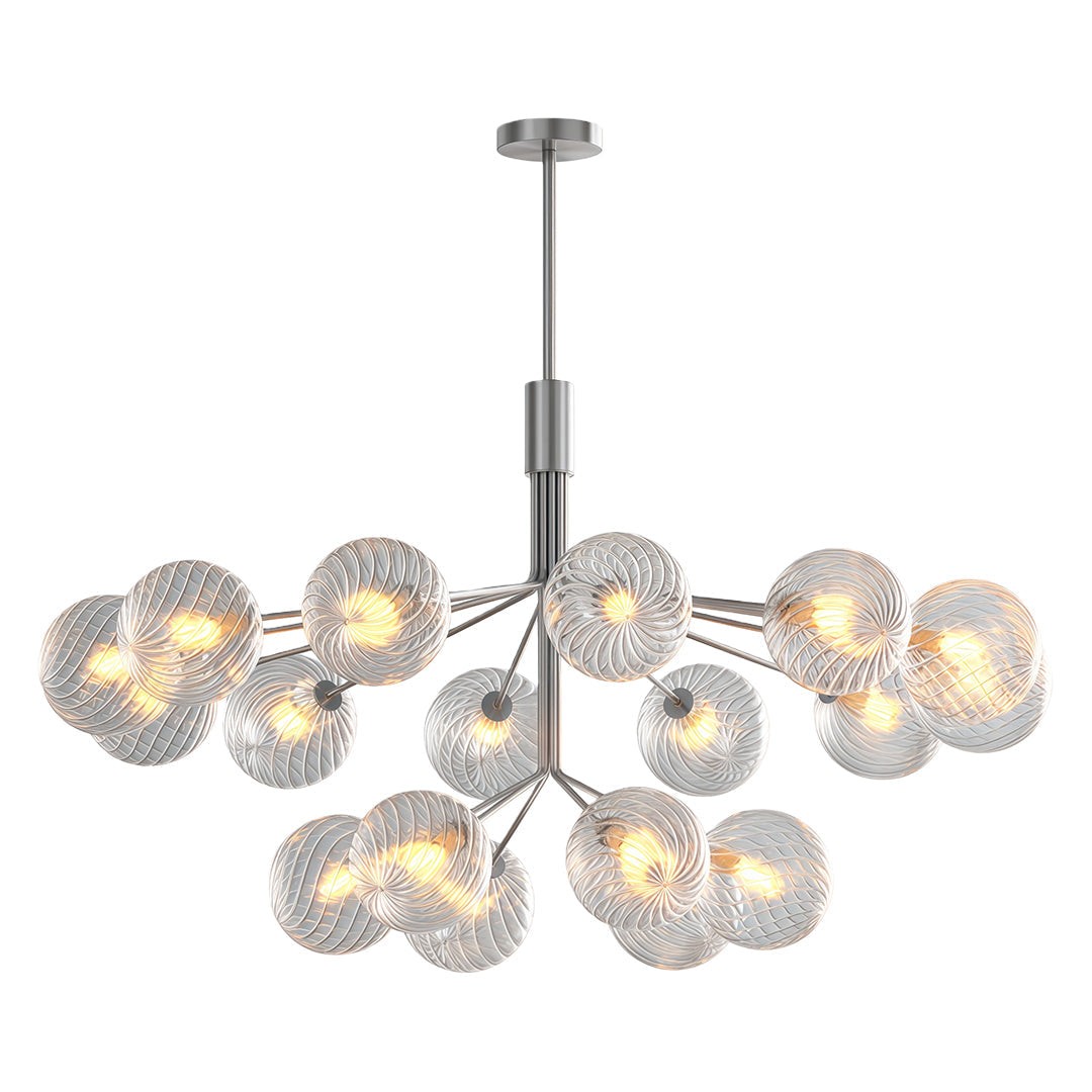 Cassia - Solid Copper Glass Ball Chandelier