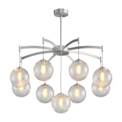 Lysandra - Brass and Glass Globe Chandelier