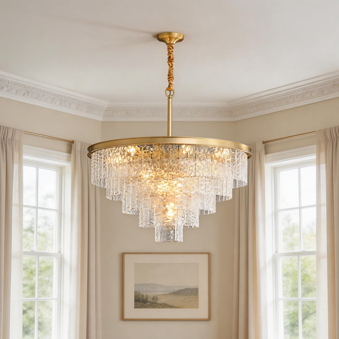 Kadmos - Copper and Glass Geometric Chandelier