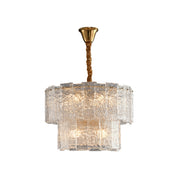 Eirene - Brass and Glass Tiered Chandelier