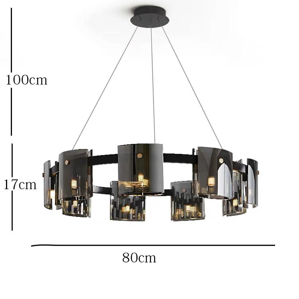 Echion - Nine-Light Acrylic Ring Chandelier