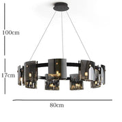 Echion - Nine-Light Acrylic Ring Chandelier