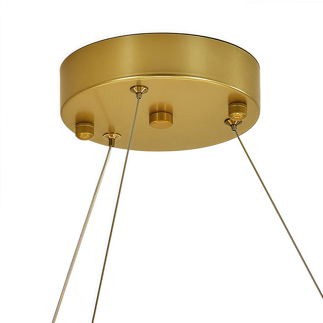 Bakchylides - Brass Frame Glass Chandelier
