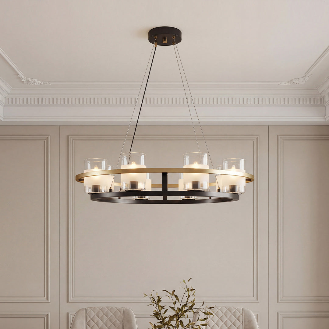 Agathon - Copper and Glass Chandelier
