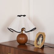 Kymothoe - Wave-Draped Linen Table Lamp