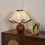 Kymothoe - Wave-Draped Linen Table Lamp