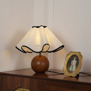 Kymothoe - Wave-Draped Linen Table Lamp