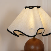 Kymothoe - Wave-Draped Linen Table Lamp