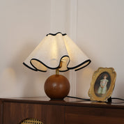Kymothoe - Wave-Draped Linen Table Lamp