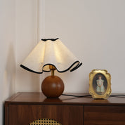 Kymothoe - Wave-Draped Linen Table Lamp