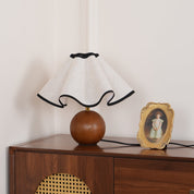 Kymothoe - Wave-Draped Linen Table Lamp