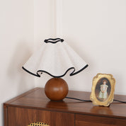 Kymothoe - Wave-Draped Linen Table Lamp