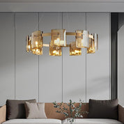 Echion - Nine-Light Acrylic Ring Chandelier