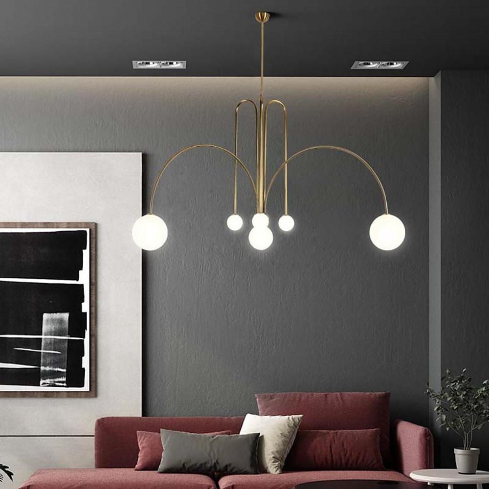 Chremon - Six-Light Arched Fountain Glass Chandelier
