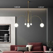 Chremon - Six-Light Arched Fountain Glass Chandelier